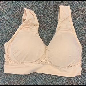 Beige padded sports-like bra.